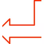 Imagen vectorial de flecha en forma de L
