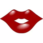 Bibir glossy merah