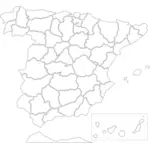 Provincie Španělska vektorové kreslení