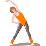 Kvinna i aerobics outfit vektorbild