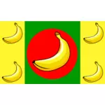 Bananenrepubliek vlag vector afbeelding