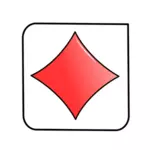 קלף משחק יהלומים וקטור סימן