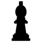 Chesspiece biskop silhuett vektor image