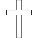 Vector afbeelding van wit kruis