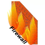 Barvy brány firewall vektorové ilustrace