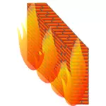 Fotorealistisk brandväggen för dator nätverk vektorbild