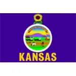Vektorgrafik med Kansas flagga