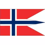 Норвежский флаг государства и войны векторное изображение