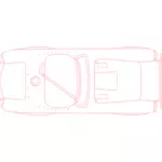 Contour vectorafbeeldingen van een auto