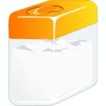 オレンジ色の蓋のベクトル画像と Sugarbox
