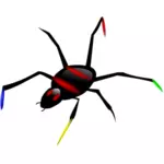 रंगीन मकड़ी वेक्टर छवि