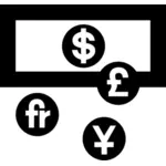 Grafika wektorowa AIGA waluta wymiana znak