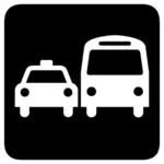 Vector image of airport transfer sign