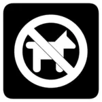 Inga hundar underteckna vektorbild
