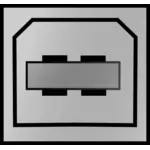 Konektor pro USB typ B vektorový obrázek