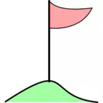 Vektorgrafik golf flagga