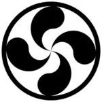 Vektorbild av lauburu symbol