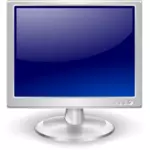 Голубой LCD монитор векторное изображение