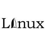 Linux aangedreven embleembeeld vector