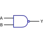 Logikfunktion NAND Vektor Zeichnung