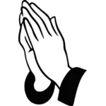 Modlitwa ręce grafika wektorowa
