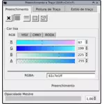 İnscape renk seçimi penceresi vektör görüntü
