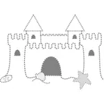 Замок из песка векторное изображение