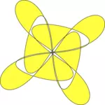 Keltaisen kuvion vektorikuva