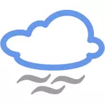 Mlha počasí symbol vektorový obrázek
