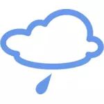 Imagem de vetor de símbolo de tempo de chuva leve