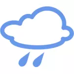 Hujan cuaca simbol vektor gambar