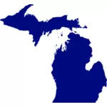 Vektor karta över delstaten Michigan