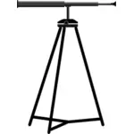 望遠鏡の三脚ベクトル画像