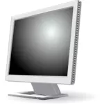 Векторное изображение в градациях серого компьютера плоский дисплей