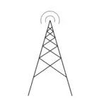 Immagine vettoriale radio trasmissione dell'antenna