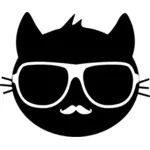 Antropomorfe kat met bril