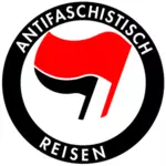 Значок '' Antifaschistisch Reisen''