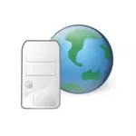World wide web servidor ícone desenho vetorial