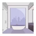 Векторное изображение ванной комнаты Пентхаус