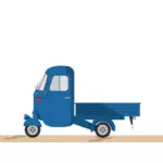 Cartoon blauwe vrachtwagen