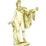 Apollo in marble statue