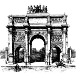 Illustration av Arc de Triomphe du Carrousel