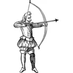 Archer with bow and arrow