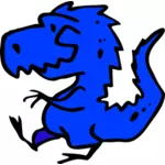 抽象的蓝色恐龙的插图
