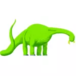 Векторное изображение динозавра, глядя правой