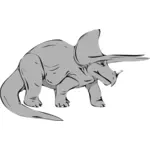 Dinosaurie med lång svans vektor illustration