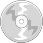 Vektor Klipart šedé kompaktní disk