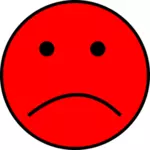 Emoji rouge triste