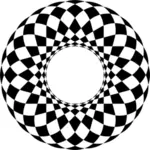 Schwarz / weiß runder Rahmen