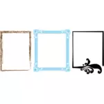 Three different frames